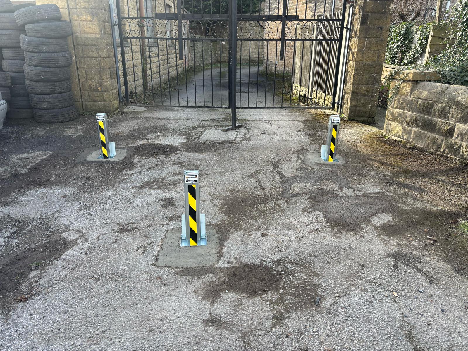 Driveway Security Bollard Installtion from SheffLOCK