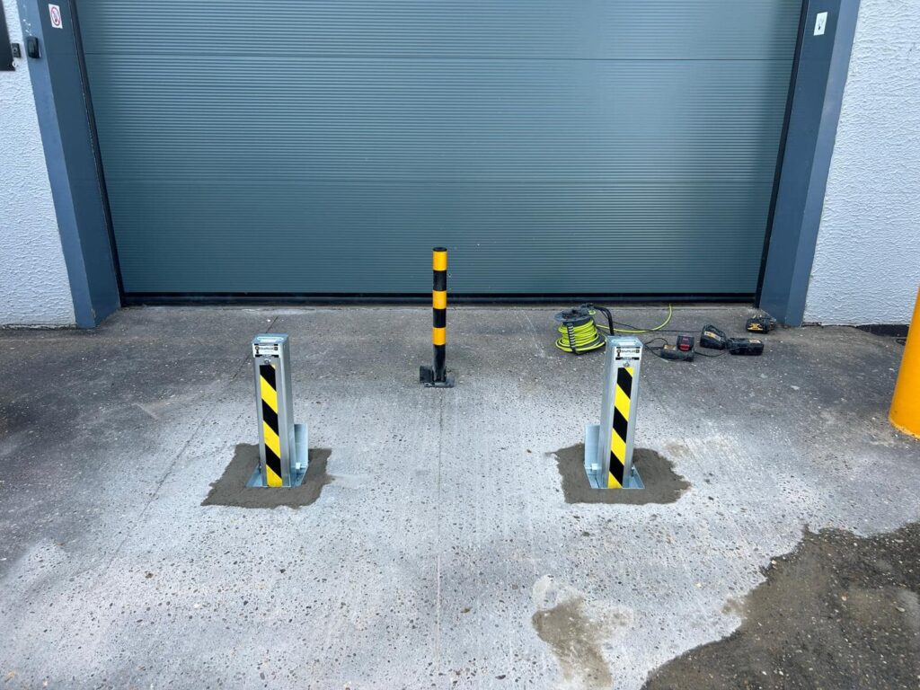 Commercial Driveway Security Bollard Installation from SheffLOCK