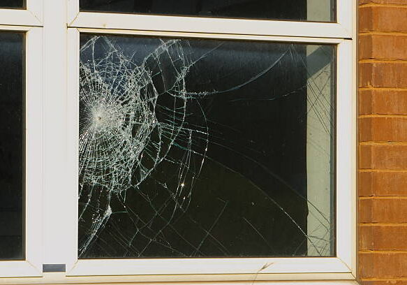 Glass Smashing Broken Window