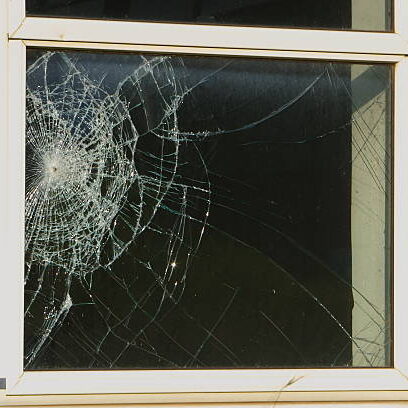 Glass Smashing Broken Window